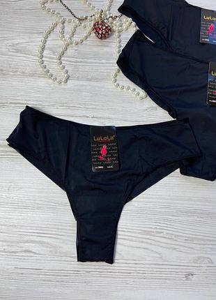 Трусики женские бразилиана с сеточкой на ягодицах от бренда lulola арт. 3983🎀