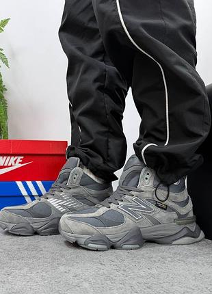 New balance 9060 grey хутро 5