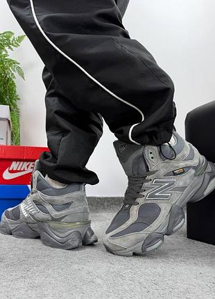 New balance 9060 grey хутро 8