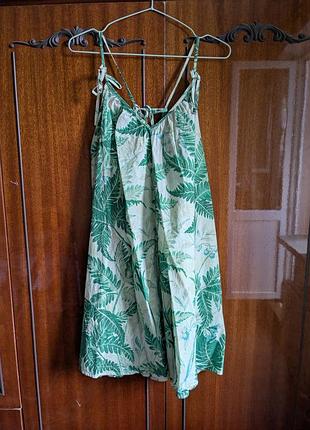 Платье в тропический принт на бретелях h&amp;m