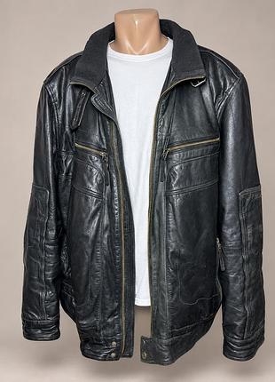 Чоловіча шкіряна куртка gipsy, l-xl розмір