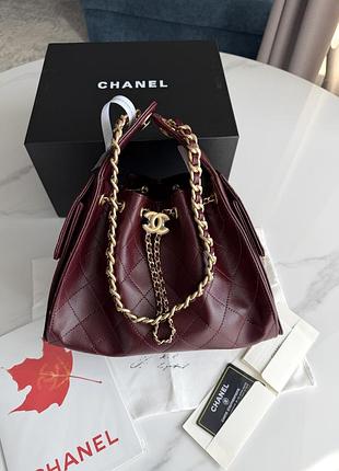 Сумка 25 burgundy gold бургунді