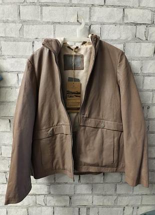 Куртка жіноча lakeland leather шкіряна з капюшоном, коричнева