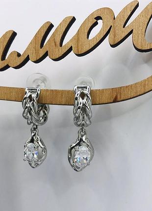 Серьги из медицинского золота stainless steel, xuping позолоченные родием