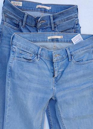 Жіночі джинси levi's 710 super skinny блакитні (w25 l30)