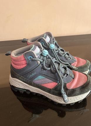 Черевики дитячі skechers сіро-рожеві