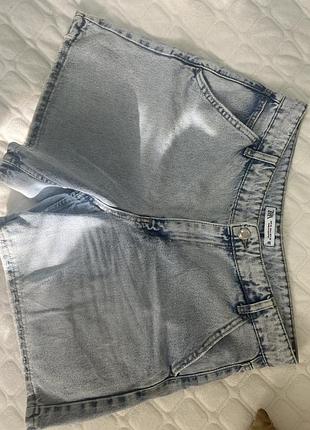 Жіночі джинсові шорти zara блакитні