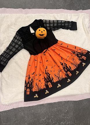 Костюм карнавальний на дівчинку гарбуз, сукня на хелловін, halloween