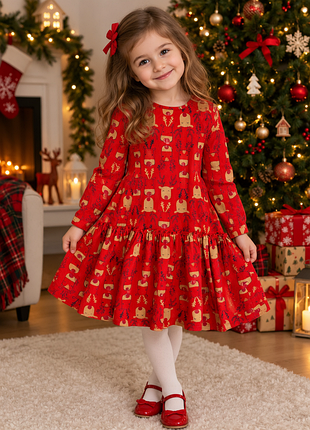 Новогоднее платье на девочку 4-5 лет