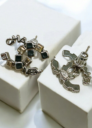 Серьги шанель из медицинского золота stainless steel