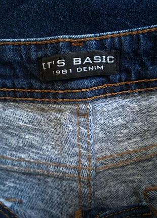 Утеплені т.сині джинси мом it's basic 3