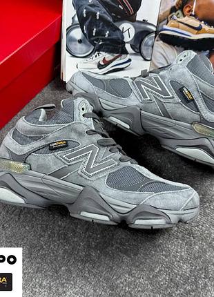 Кроссовки зимние new balance 9060 grey мех