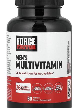 Мультивитамины для мужчин, force factor, 60 таблеток, комплекс витаминов и минералов для активных мужчин.