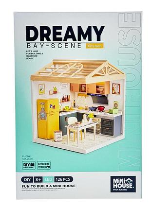 Конструктор-румбокс mini house серии интерьер – кухня (свет)