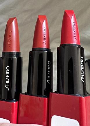 Гелева помада для губ shiseido technosatin gel lipstick із сатиновим фінішем  415 short circuit  3,3 г