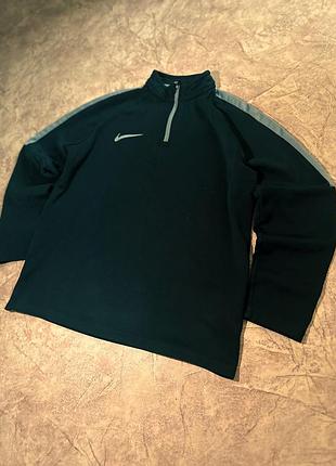 Спортивна кофта чоловіча nike dri-fit темно-синя/чорна, розмір m