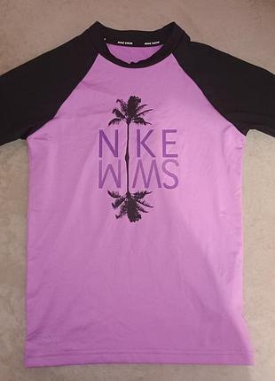 Футболка для купання для дівчинки nike,, сяюча фуксія, 122-128 см
