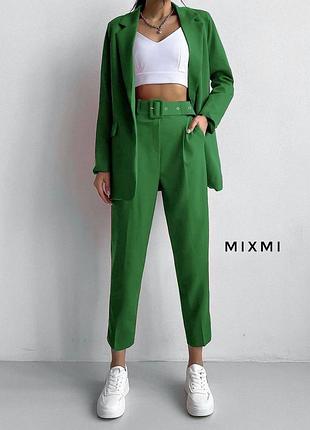 Брючний костюм жіночий mixmi зелений