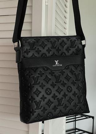 Сумка мужская мессенджер через плечо стеганый louis vuitton