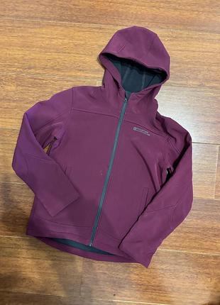 Куртка для підлітків mountain warehouse софтшел водонепроникна бордова