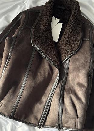 Коричнева дублянка zara 7
