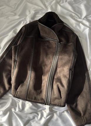 Коричнева дублянка zara 8