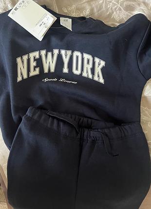 Костюм для хлопчиків h&m new york на флісі 86 см