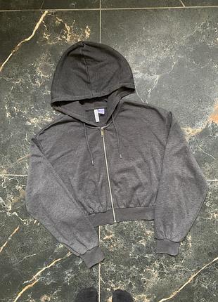 Кофта олімпійка сірого кольору h&m 5