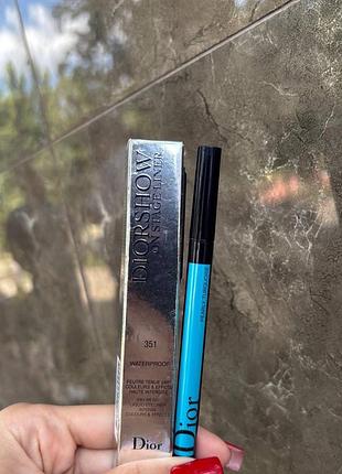 Підводка для очей dior diorshow on stage liner waterproof, бірюзова