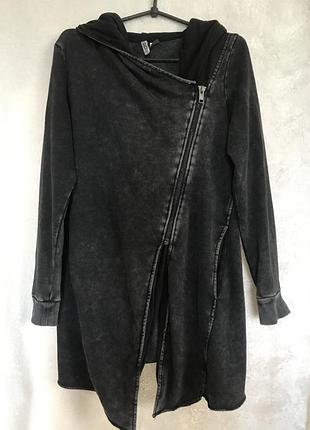 Жіноча кофта бренду h&m, темно-сірого кольору, оригінального крою, р.s