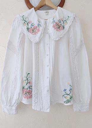 Блуза с вышивкой river island (р.m) 4