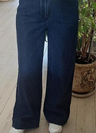 Джинсы т.синие wide leg 5