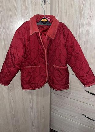 Куртка для дівчинки outfit стьобана тонка червона 98 см