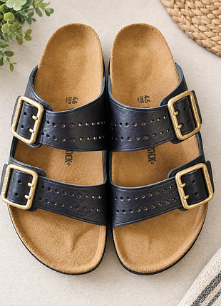 Birkenstock arizona bold perforated 1022515, нові, шкіра, made in germany, 46/300