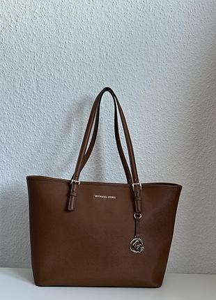 Сумка жіноча michael kors тоут коричнева