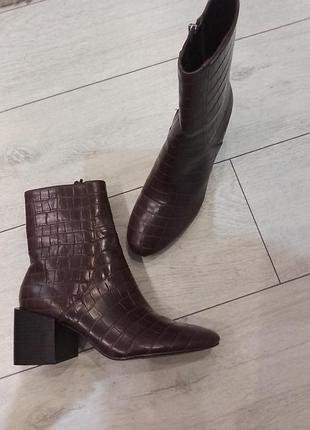 Жіночі ботильйони zara коричневі