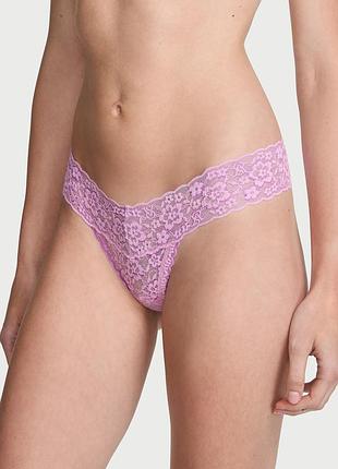 Кружевные трусики тонг victoria's secret