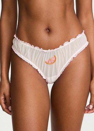 Трусики чики victoria's secret з бісером і паєтками