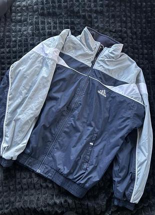 Куртка чоловіча adidas вінтажна синьо-блакитна