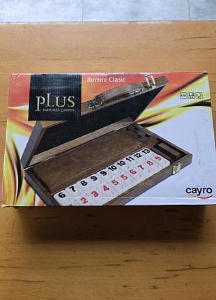 Настольная игра cayro подарочный румми в деревянном кейсе (rummi clasic wood, rummikub) (1610)