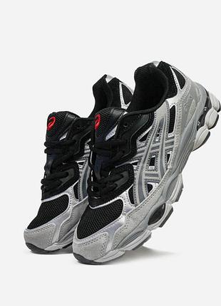 Asics gel nyc silver black grey 6