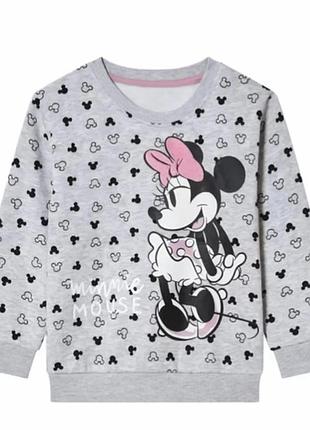 Свитшот для девочек от disney 122-128 см и 98-104 см на флисе.