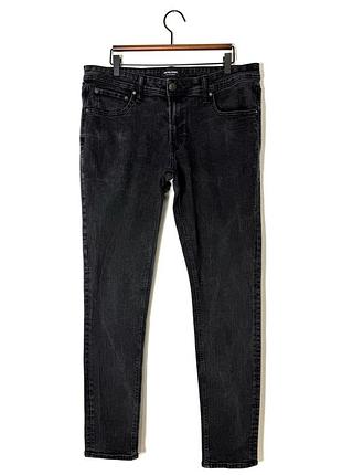 Чорні джинси скіні jack&jones skinny liam
