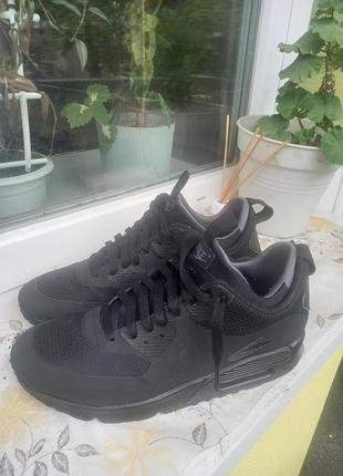 Кроссовки nike air max 90 mid winter "triple black".