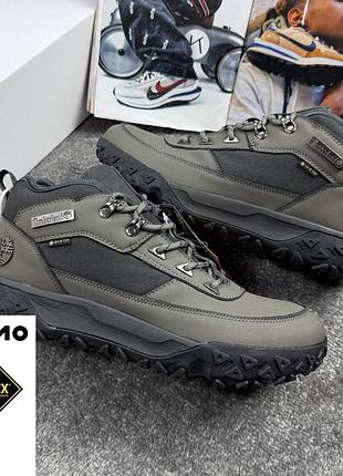 Термо кросівки timberland grey khaki gore tex