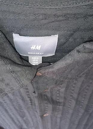 Чоловіча сорочка h&m чорна 3