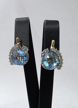 Золотые серьги 585 4