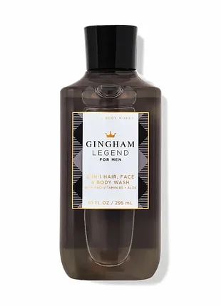 Чоловічий гель для душу 3 в1 bath & body works gingham legend 295 мл