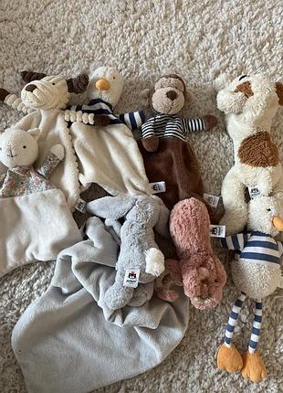 М'які іграшки-комфортери jellycat для малюків, різнокольорові, середні