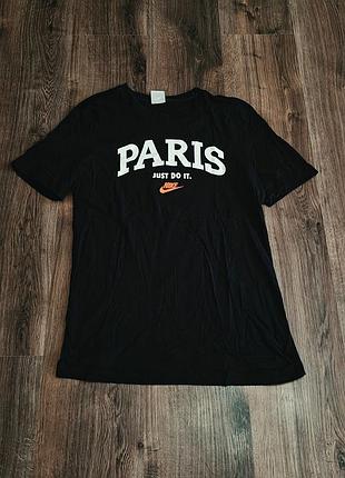 Мужская уникальная футболка nike paris с большим лого оригинал